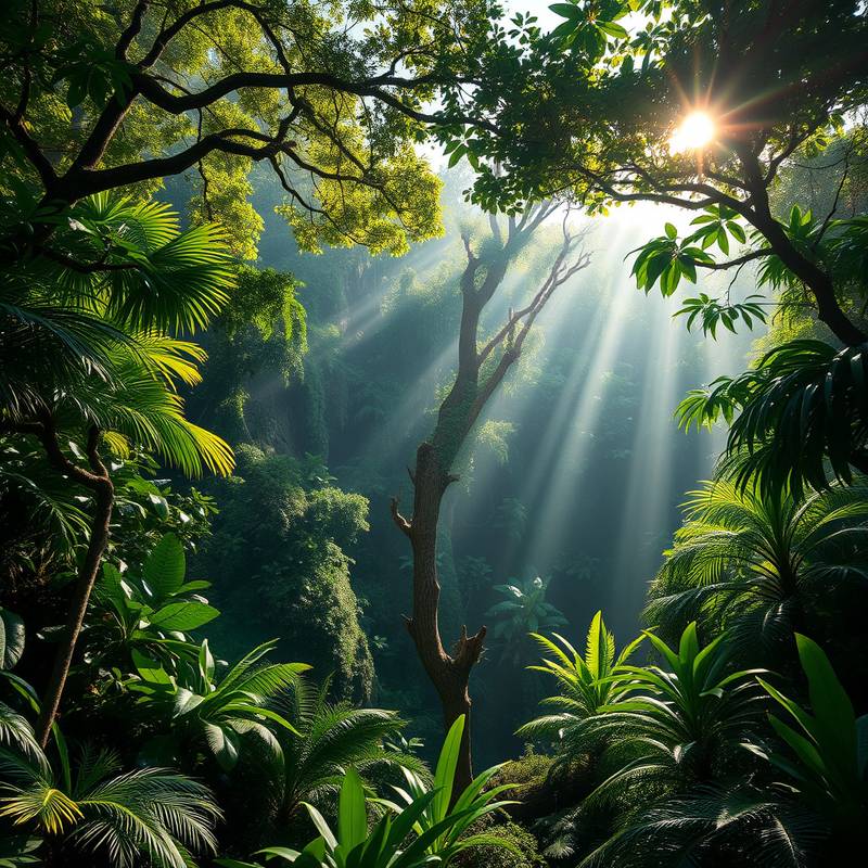 Imagem do programa Ecos da Floresta, mostrando a floresta tropical.